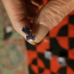 Purple Gemstone Earrings